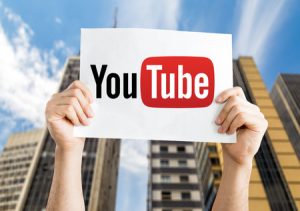 YouTube logo on paper